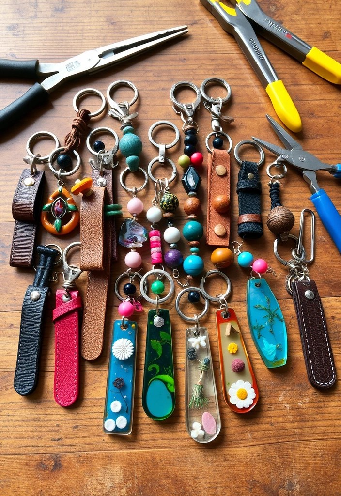15 Fun DIY Ideas for Beginners to Unleash Your Inner Artist! (You'll Love #10!) - 8. DIY Keychains